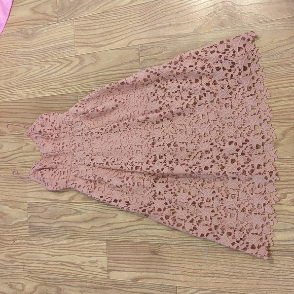 ASTR the Label lace A-line midi dress pink mauve lined women's size small - Picture 1 of 4